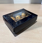 10/PK - 6 chocolate box base and lids -  BLACK GLOSS  